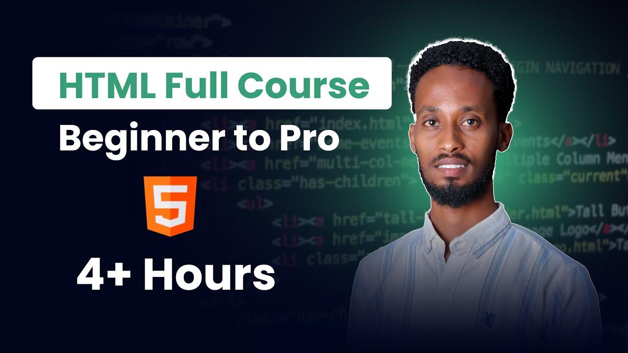 HTML Full Course in Somali - Beginner to Pro